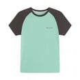 thumbnail image 5 of SAWOBUUN Boys Athletic Performance T-Shirt Kids Quick Dry Raglan Sleeve Crewneck Tee Breathable Color Block Active Top for Sports Running, 5 of 6