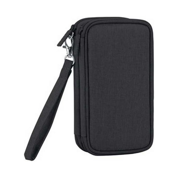 fashionhome Hard Drive Case with Zipper Travel Carrying Bag Charging Cable Storage Bags Electronics Device Organizer Earphone Wire Black Black