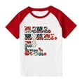 thumbnail image 4 of Boys Girls Independence Day Patriotic Tops Summer USA Flag Star Stripe Printed Tees Raglan Sleeve Casual Short Sleeve Red 11-12 Years, 4 of 7
