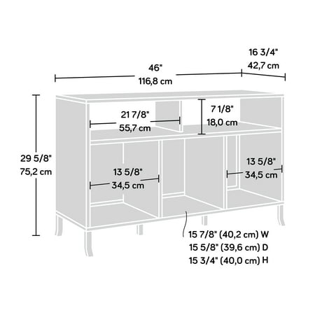 Sauder - Center City Tv Stand- ChampagneOak - Champagne Oak
