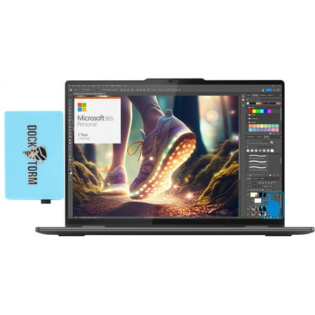 Lenovo Yoga 7i Home/Business 2-in-1 Laptop (Intel Core Ultra 7 155U 12-Core, 16.0in 60 Hz Touch Wide UXGA (1920x1200), Intel Graphics, Win 11 Pro) with Microsoft 365 Personal , Dockztorm Hub