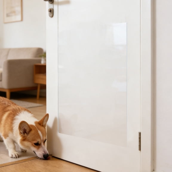 DEEPCRAFF Clear Furniture Protect Film for Doors and Sofas Featuring Anti Scratching Sticky Tape