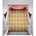 thumbnail image 3 of ABPHOTO 5x7ft Photography Backdrop Pink Curtain Rose Flowers Rhombus Wallpaper Photo Background Backdrops for Photography Photo Shoots Party Adults Wedding Personal Portrait Photo Studio Props, 3 of 4