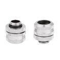thumbnail image 1 of Rigid Tube Compression Fitting, Convenient Reliable Delicate Compression Fitting Water Cooling, Silver 2Pcs Light for Computer Desktop, 1 of 8