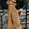 thumbnail image 4 of Chandail Col Roulé Ample pour Femmes Hiver Épais String Crochet Mode Chaud Tricoté, 4 of 7