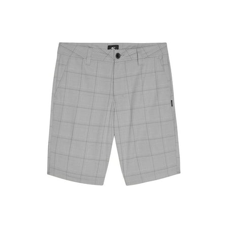 O'Neill Mens Westmont Plaid Short Grey 34