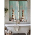 thumbnail image 4 of Easter Bunny Living Room Curtains 2 Panel, Colorful Eggs Rabbits Spring Daisy Flowers Cafe Window Treatment, Extra Long Farmhouse Bedroom Bathroom Kitchen Curtains Drapes 104"x72", 4 of 6