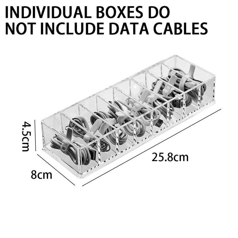  Cable Management Box with Bamboo Lid, Black Cable Box Small  Cord Hider Box Cord Organizer Box to Conceal Surge Protector,  Desk/TV/Computer Wires, Power Strip Box Cord Management Box for Tidy Space 