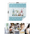 thumbnail image 4 of Happy Easter Cloth Napkins Set of 8 Reusable Dinner Napkins, Cute Gnomes Eggs Blue Bunny Flowers Border Cocktail Napkin Washable Table Napkins for Wedding/Holiday Party/Baby Shower 20"x20", 4 of 7