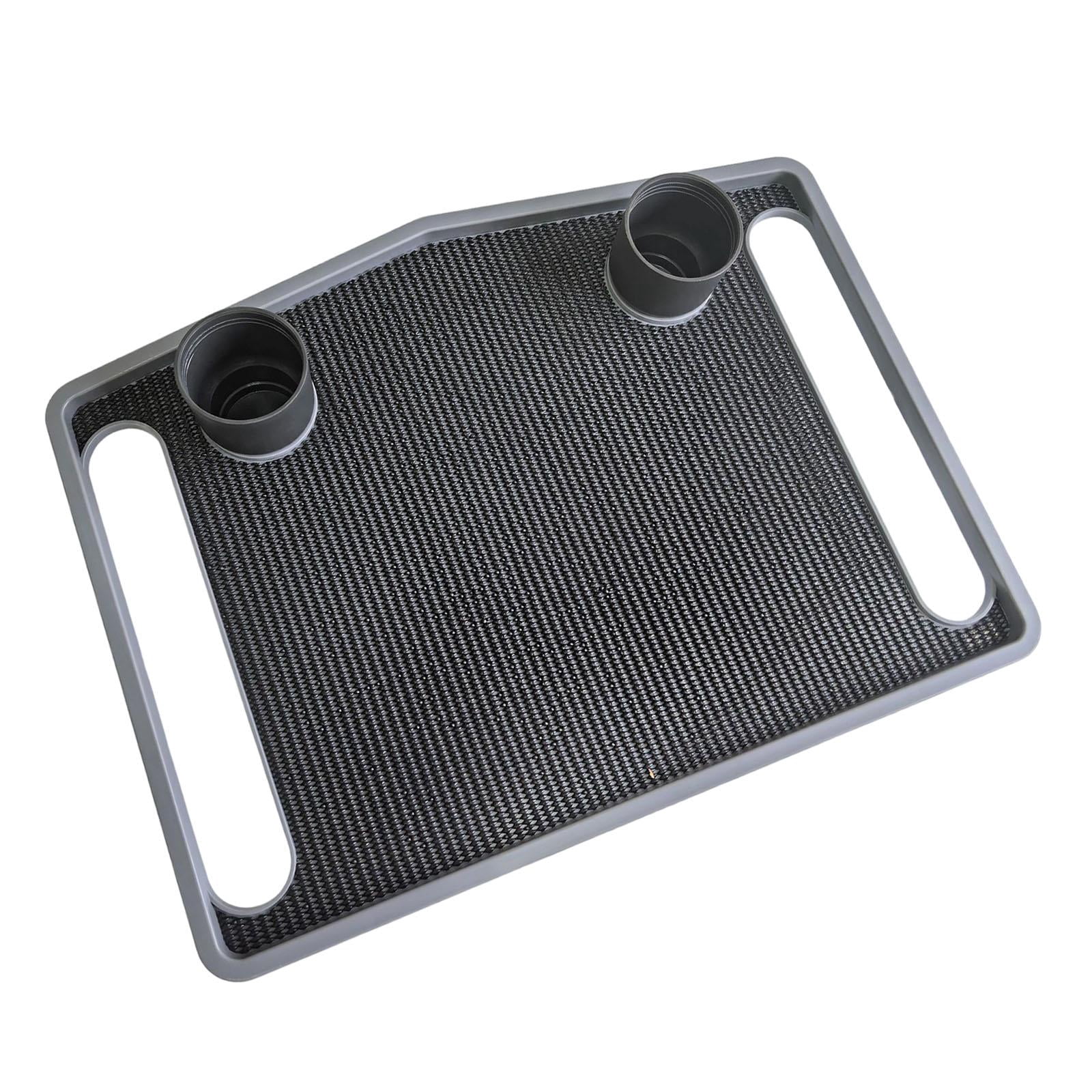 Dualoai Walkers Tray Craft Replacement Portable Food Tray for Meals Nursing Everyday with Cup Holder