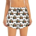 thumbnail image 2 of Cauagu Cartoon Tractor Print Women's 2 in 1 Running Shorts Athletic Workout Gym Yoga Shorts Running Shorts for Women-XX-Large, 2 of 7