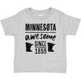 thumbnail image 3 of Inktastic Minnesota Awesome Since 1858 Boys or Girls Baby T-Shirt, 3 of 5