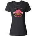 thumbnail image 3 of Inktastic In October We Wear Pink with Ribbon and Pink Pumpkins Women's T-Shirt, 3 of 5
