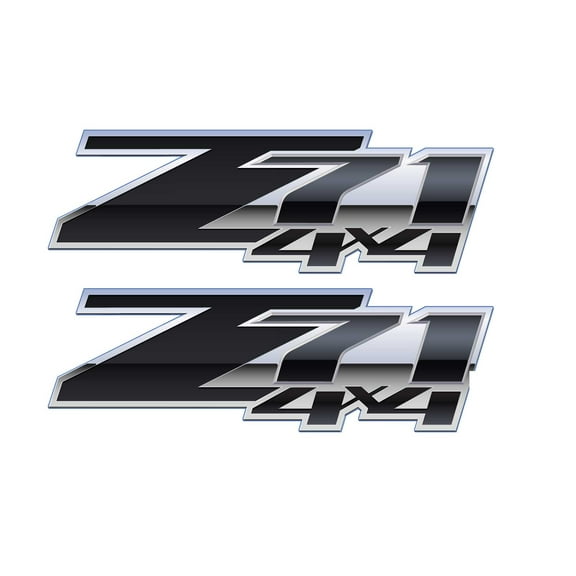 Chevy Silverado Black Z71 4X4 Bedside Decals 2007-2013 Set of 2 GM Licensed