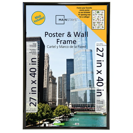 Mainstays 27x40 41-Opening Trendsetter Collage Poster & Picture Frame, Black
