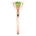 thumbnail image 3 of Solitaire Engagement Ring for Women - 3ct Natural Peridot in 14K Rose Gold Promise Ring, 3 of 6