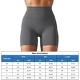 thumbnail image 3 of Pantalones Cortos De Yoga Pantalones cortos casuales para mujer Elástico Cintura alta Levantamiento de cadera para deportes de gimnasia (XS Gris oscuro), 3 of 8