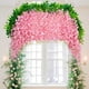 thumbnail image 4 of Viñas de glicinias artificiales de flor de 70,87 pulgadas guirnalda colgante | Flores decorativas de seda con techo torcido, plástico realista, multicolor, decoración para bodas interiores, pack de 1, 4 of 6