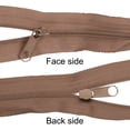 thumbnail image 4 of Uxcell #3 10 Yards Bulk Nylon Coil Zippers by the Yards with 20 Pcs Zippers Sliders and Ruler for Tailor Sewing, Brown, 4 of 6