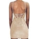 thumbnail image 2 of Vestido mini ajustado para fiesta en club con tirantes finos y purpurina sexy para mujer, con cordones en la espalda, 2 of 8