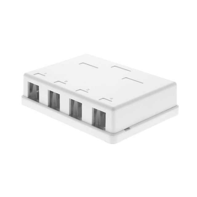 Caja de Montaje Superficial para Keystone Ethernet de 4 Puertos Networx