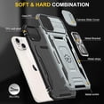 thumbnail image 6 of Designed for iPhone 15 Case Silvery,with Camera Cover and Kickstand,[Military-Grade Protection Case],Case for iPhone 15-6.1inch, 6 of 12