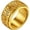 02-Gold Plated, variant on Stainless Steel Spinner Ring Cool Car Motorcycle Tire Tread Biker Rings Fidget Band Rings for Men Women, Size 7-12 (with Gift Box)