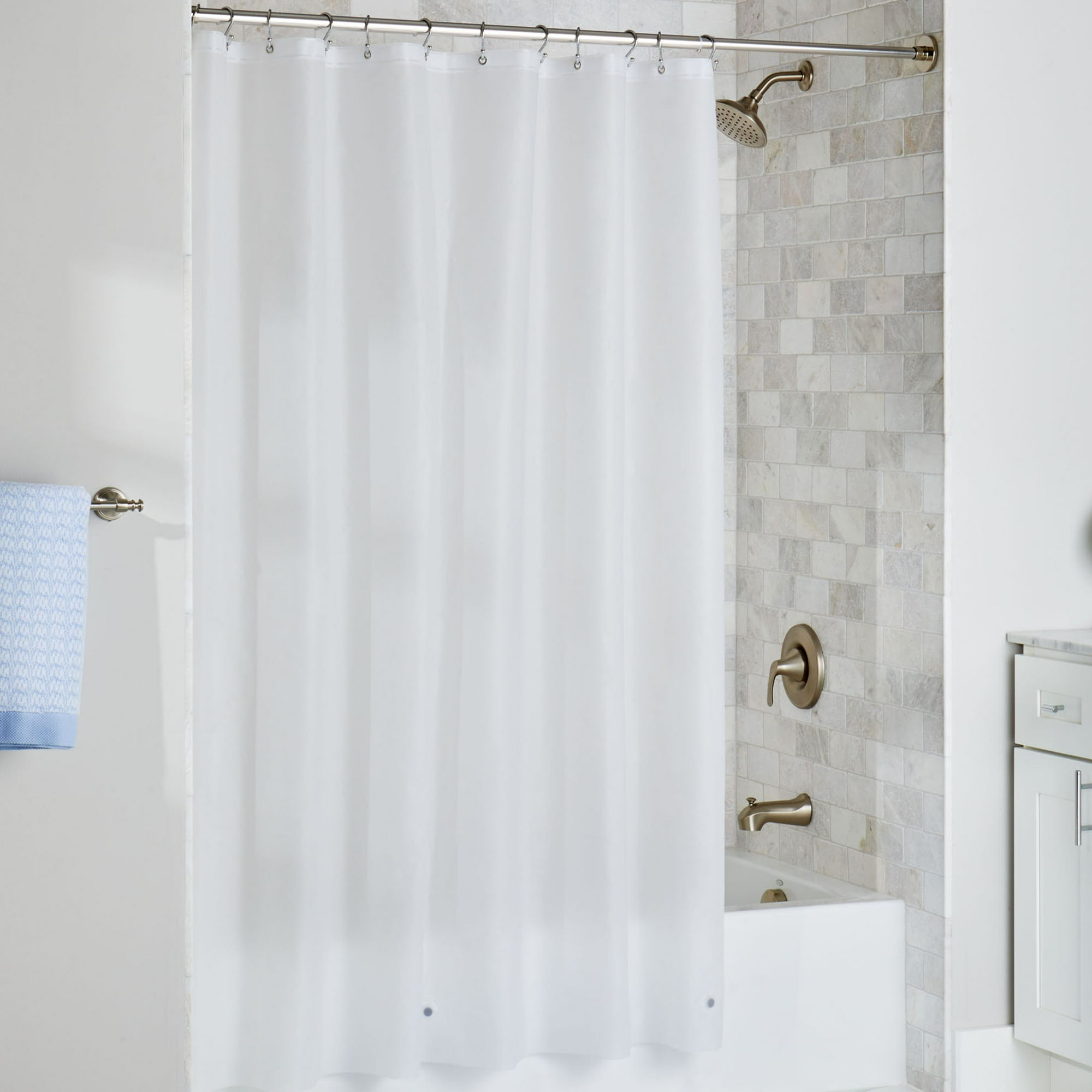 Better Homes & Gardens Heavyweight PEVA Shower Liner, 70 in W x 72 in H, Frosty