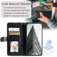 thumbnail image 5 of Classic Premium PU Leather Flip Case for iPhone 11, Wallet Case with Card Slots & Cash Pocket Kickstand Wrist Strap Full Body Protection Folio Case Cover for iPhone 11, Black, 5 of 7