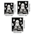 thumbnail image 2 of Black Reading Ghost Halloween Throw Blanket, Soft Plush Flannel Fleece for Kids Adults, Cute Book Print Holiday Decor Gifts, Warm Fall Bed Couch Sofa Travel, 27x40in, 2 of 2