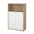 thumbnail image 4 of Tvilum Sign 3-Shelf Adjustable Home Office Bookcase with 2 Doors for Adults, Jackson Hickory/White, 4 of 15