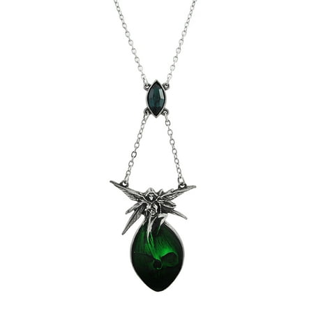 Alchemy Gothic Absinthe Fairy and Skull Necklace