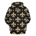 thumbnail image 5 of Gold & Black Fleur De Lis Oversized Hoodies for Women Pullover Womens Clothes with Pocket Mens Ultimate Pullover Hoodie Sweatshirt S-6XL, 5 of 8