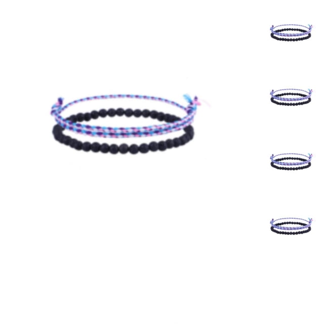 Qarigey 2 piezas de trenzada, tobilleras, conjunto tejido, estilo de cadena de pierna, cuerda ajustable hecha a mano, tipo de amistad tipo 1 10piezas