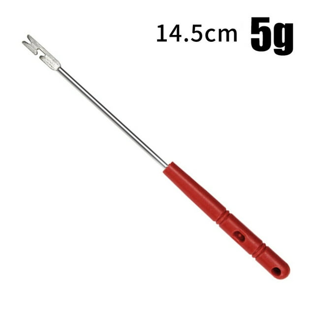 MYG for Fishing Hook Remover Tool 13.5cm Metal Plastic Safety Extractor Bait Line Decoupler Hooks Remover Tackle Accessory for Fishing Enthusiasts Dark Red