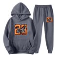 thumbnail image 3 of CONFREE Mens Tracksuit 2 Peice Sets Casual Men's Jogging Sweatsuit Set Number 23 Graphic Y2K Pullover Hoodies Pants Athletic Sweat Suit for Men, 3 of 5