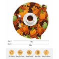 thumbnail image 6 of 13 Inch Round Placemats Set of 4, Sage Green Pumpkin Fall Non Slip Heat Insulation PP Table Mats, Thanksgiving Maple Leaves Farmhouse Washable Place Mats for Kitchen Dining Party Table Decor, 6 of 7