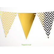 Originals Group Gold Foiled 9 feet Triangle Flag Banner Bunting for Party Nursery Decorations