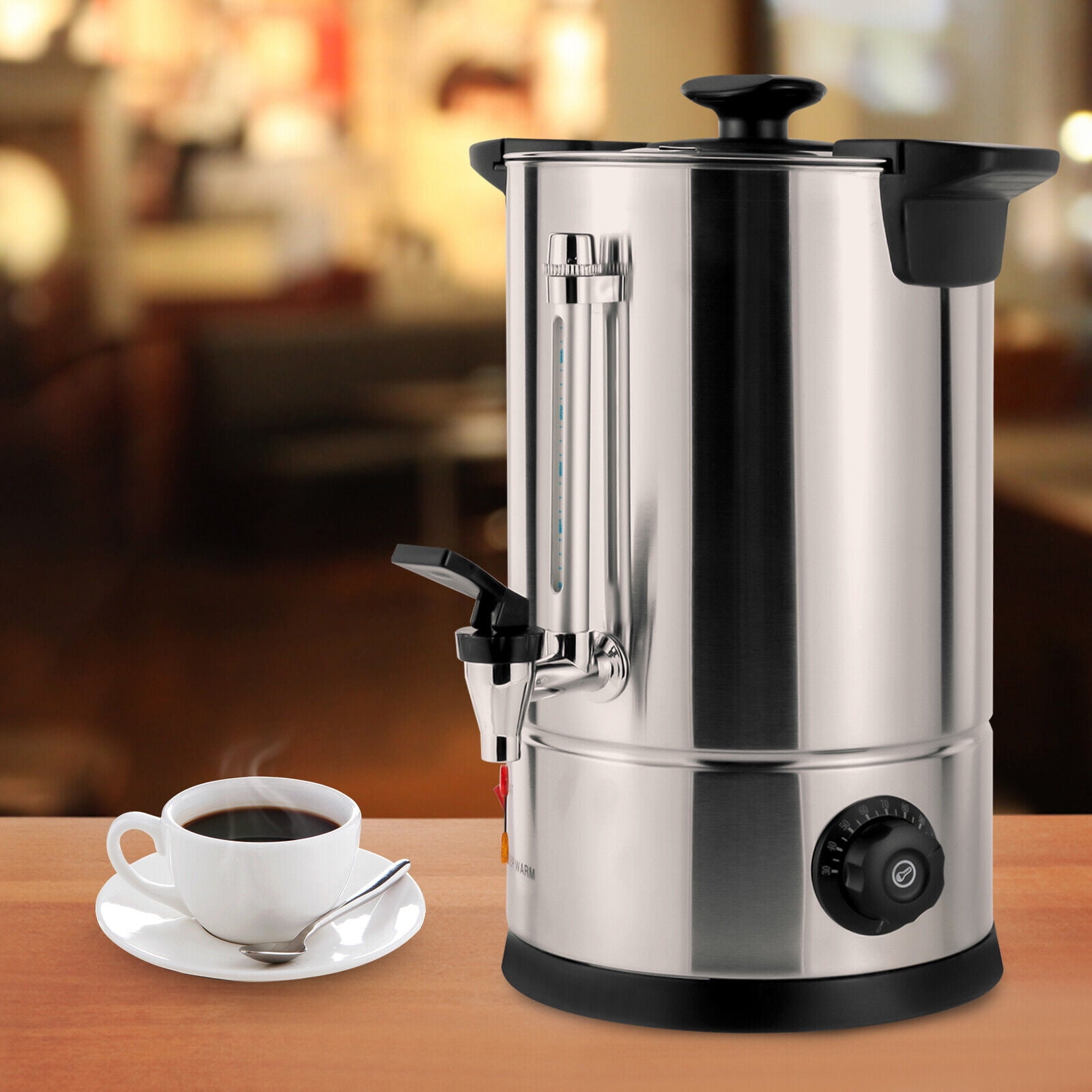 Fichiouy 5L Catering Hot Water Boiler Tea Urn Coffee Commercial Electric  Stainless Steel