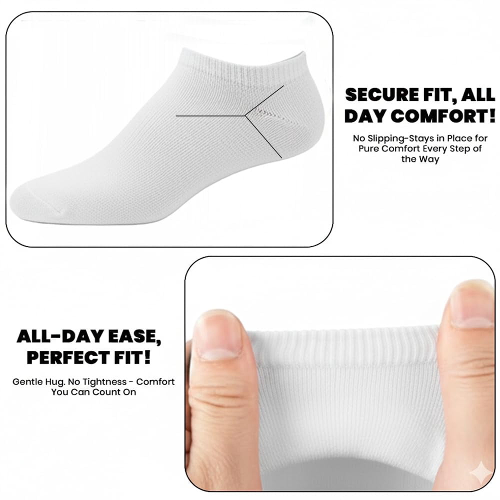 SOCKS'NBULK Low Cut Socks for Men Cotton No Show Ankle Socks (12 Pairs - Many Styles)