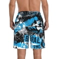 thumbnail image 3 of Bixox Men's Football Time printing Casual Classic Fit Short Summer Beach Shorts, 3 of 6