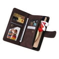 thumbnail image 2 of Case for Samsung Galaxy A02S Cover Zipper Pocket Wallet Case Magnetic Protective - Braun, 2 of 5