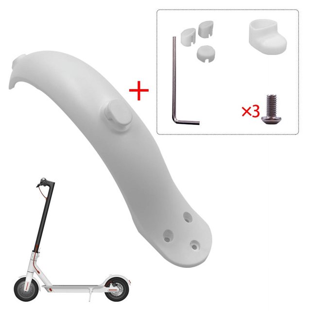 ZHAOCHENG Xiaomi Scooter Guardabarros Trasero Soporte para Xiaomi M365 Pro Accesorios Set Blanco