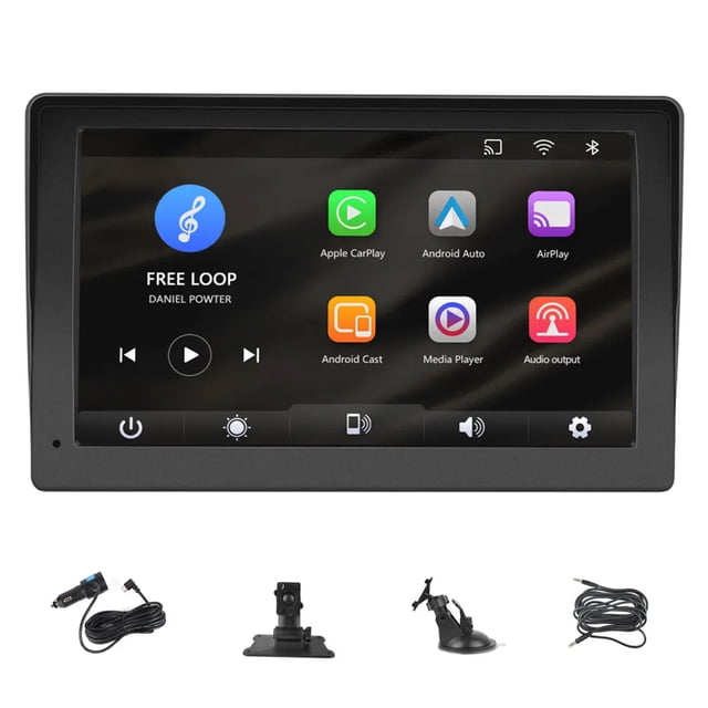 Radio para Coche Reproductor MP5 7 Pulgadas Llamada Manos Libres Inalámbrico Carplay Android Auto