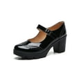 thumbnail image 3 of Women Oxford Shoes Wide Width Girls Low Heel Uniform Dress Shoes Cosplay Shoes, 3 of 3