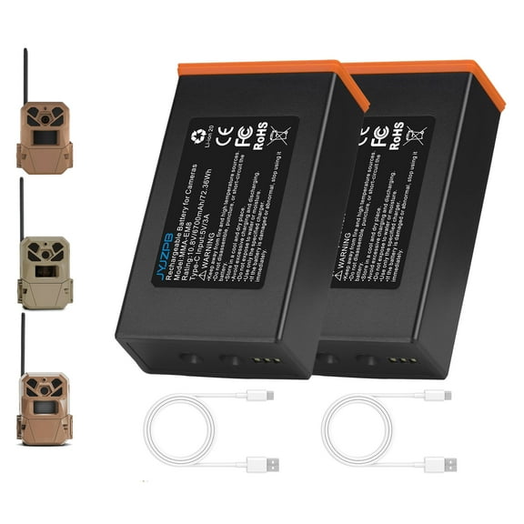 2Pack 6700mAh Battery for Moultrie Cellular Trail Cameras Edge 2/Edge 2 Pro/Edge 3/Edge 3 Pro