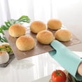 thumbnail image 3 of Advancent Manopla para horno, manoplas para parrilla, guantes de cocina, seguridad de silicona, antideslizante, operación Simple, lavable, Cocina y Comedor Verde, 3 of 6