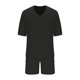 thumbnail image 2 of Blusa de Manga Corta Hombres de Moda Casual Sólido Turndown Top Blusas Traje Conjunto, Traje de Dos Piezas para Diario Y Casual, 2 of 6