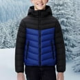 thumbnail image 2 of IVEYRTF Childrens Winter Jacket Boys Girls Warm Down Coat Lightweight Puffer Hooded Outerwear Top Casual Sports Thick Insulated Youth Apparel(Blue,16-17 Years), 2 of 8