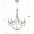 thumbnail image 5 of Eight Light Chandelier-Antique Silver Finish    -Traditional Installation Crystorama Lighting 428-Sa, 5 of 10